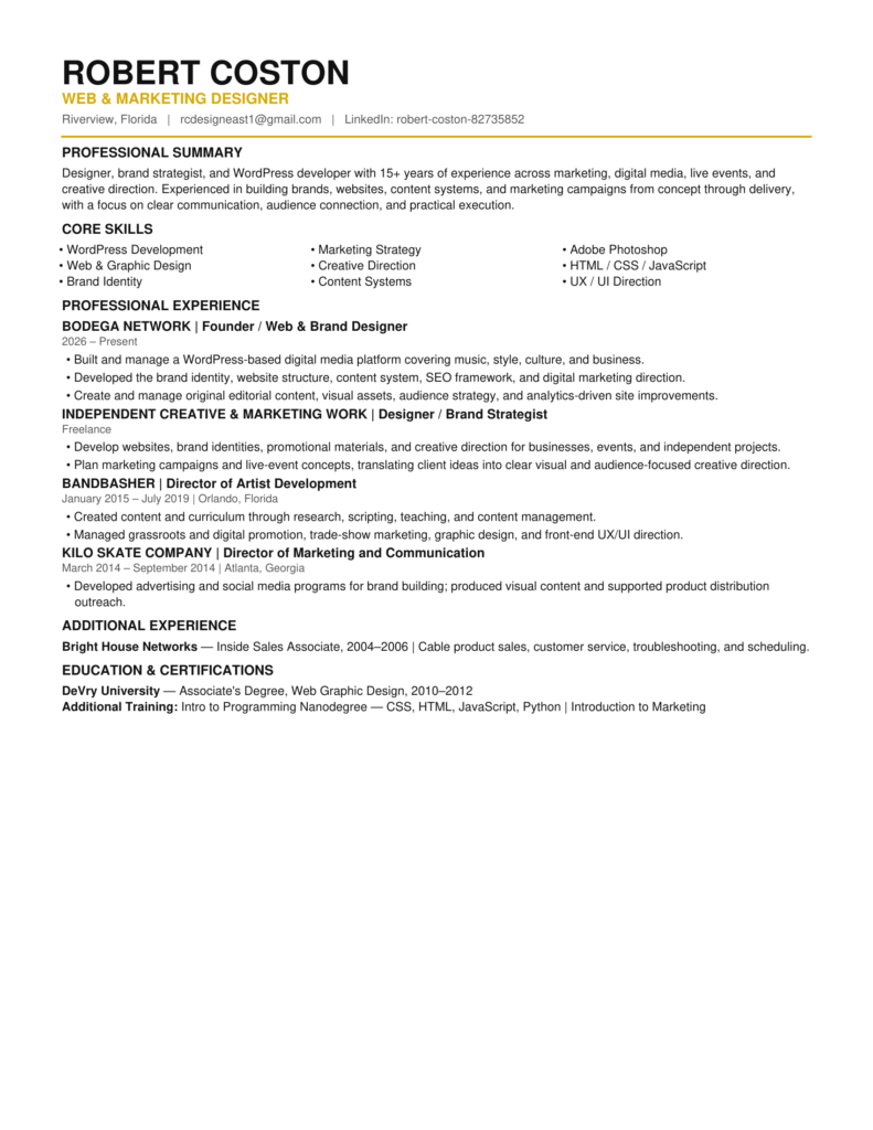 resume